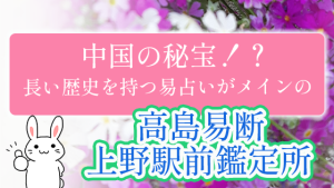 中国の秘宝！？長い歴史を持つ易占いがメインの『高島易断　上野駅前鑑定所』